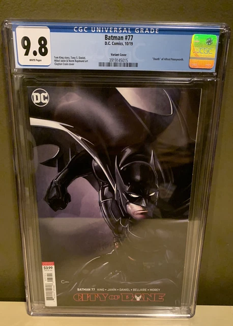BATMAN #77 - (CGC 9.8 NM/MT) CLAYTON CRAIN VARIANT : Death of Alfred Pennyworth