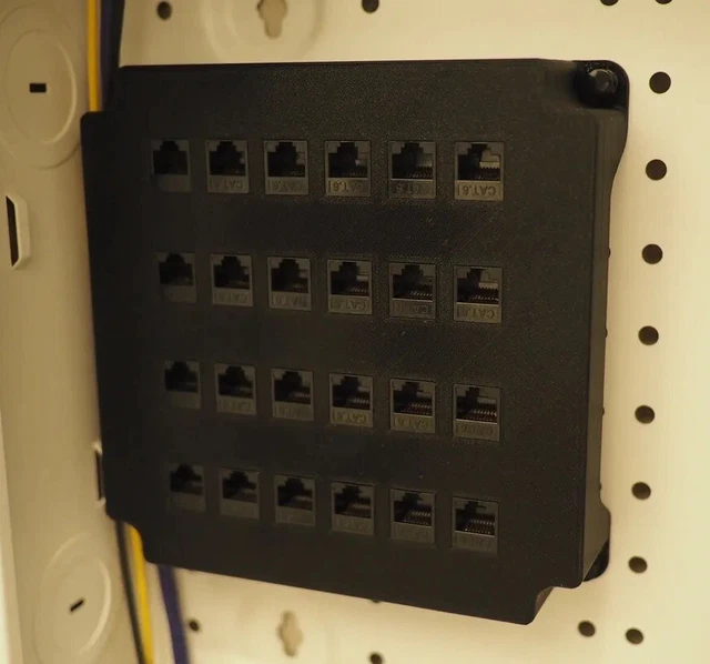 PATCH PANEL, 24PORT, Cat6 Keystone Jacks for Leviton Structured Media