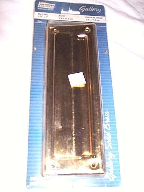 New Gallery SOLID BRASS Mail Slot Mail Box Slot 1.5" x 7" Slot V1911 Retail $39