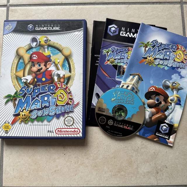 Jeu GameCube Super Mario Sunshine - Version Française, Complet Avec Notice