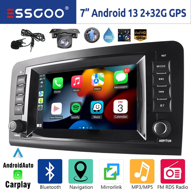 Autoradio 32G Android 13 Carplay GPS RDS KAM per Mercedes ML/GL Classe W164 X164