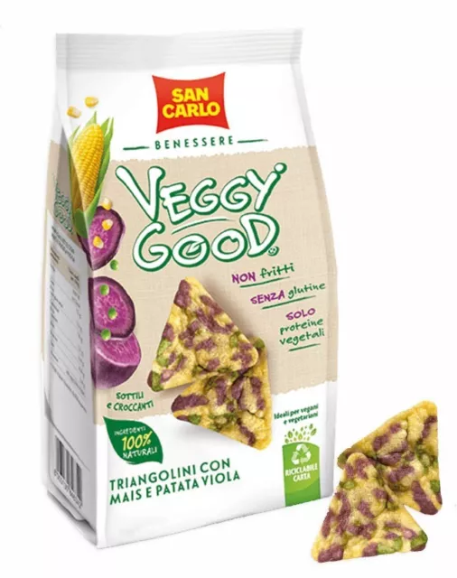 San Carlo Veggy Good Gallette a Forma di Triangolini con Mais e Patata Viola 65g