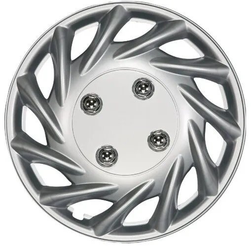 Vegas 15" Car Wheel Trims Hub Caps Plastic Covers Set of 4 Silver Universal