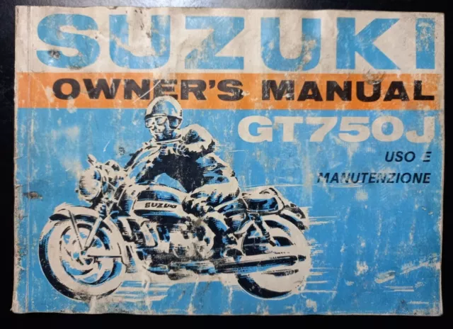 Manuale Uso E Manutenzione Suzuki Gt 750 J Owner's Manual Originale Italiano