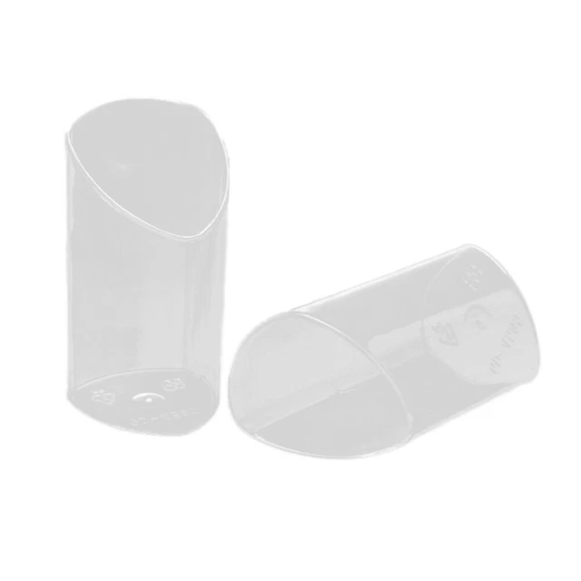 5 piezas 80 ml cilindro inclinado mini tazas de postre transparente premium