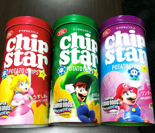 YBC Chip Star  Super Mario Bros. Wonder ,lightly salted Salt Seaweed 3sets