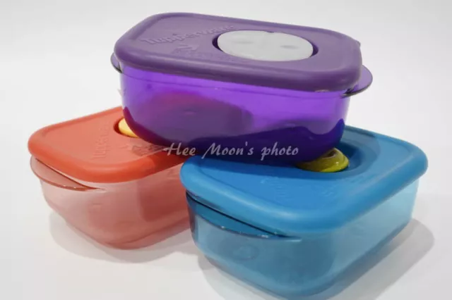 New Tupperware Colorful Collectible Rock N /Vent N Serve Containers 3 Set