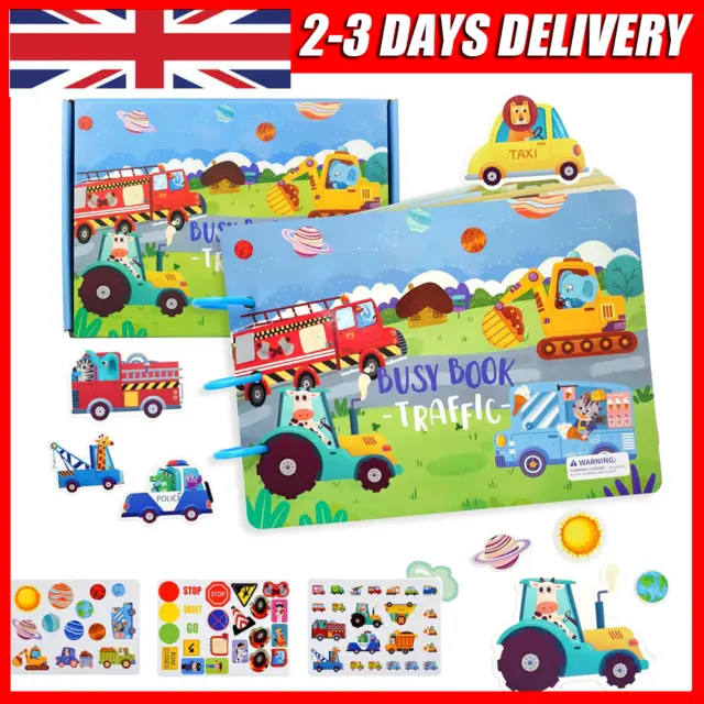 Busy Book for Kids Preschool Montessori Toys for Toddlers Sensory Educational