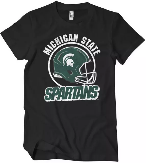 Michigan State University Spartans Helmet T-Shirt Black