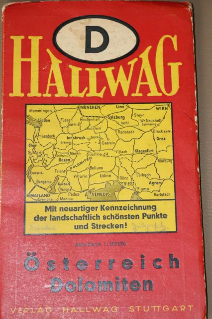 Alte Strassenkarte Dolomiten Österreich Deutsches Reich Original 1937/40 * Top *