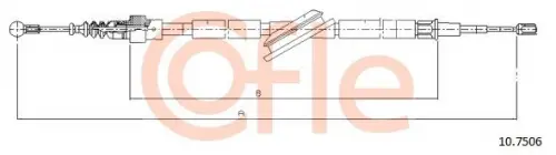 COFLE (10.7506) Handbremsseil, Handbremszug hinten, links, rechts für AUDI