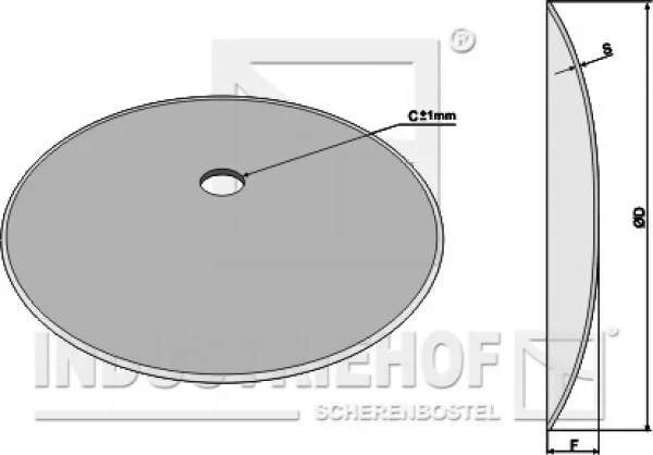 Scheibe für Scheibeneggen glatte Schneide Ø560x6mm