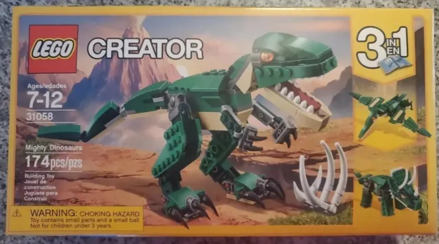 LEGO Creator 3-in-1 Mighty Dinosaurs 31058 New Sealed 174 Pieces