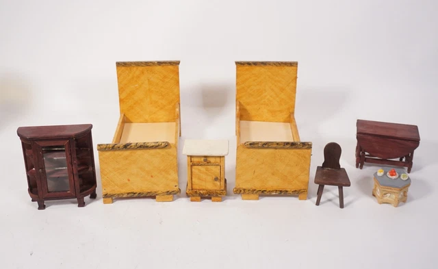 Meubles De Poupée Gladys – Chambre à Coucher Complète Avec Lit, Armoire Et Accessoires – Delavennat