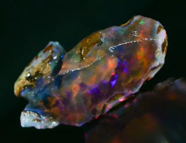 Opal Rough 55.60 Carat Natural Ethiopian Opal Raw Welo Opal Gemstone Multi Fire