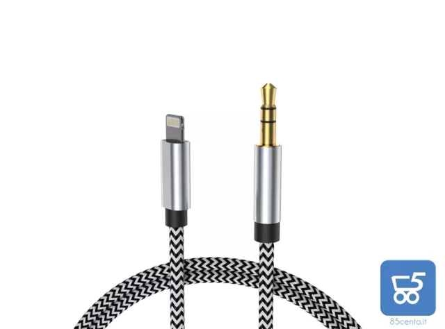 Cavo Aux Audio per Auto Adattatore per Cuffie Jack da 3,5m per iPhone 14/13/Pro