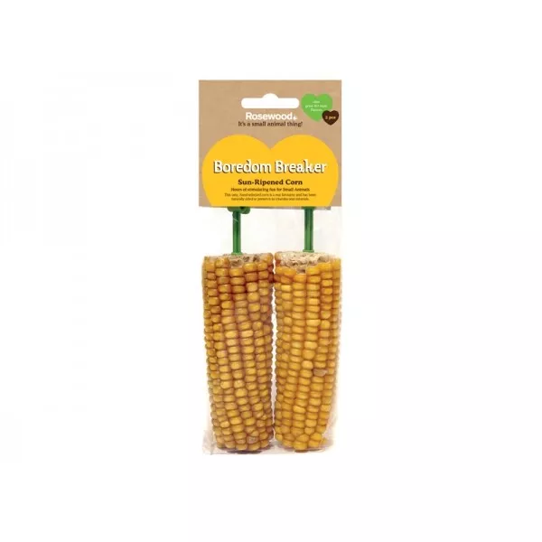 Rosewood Boredom Breaker Small Pet Toy - Corn on the Cob 2pk, Rabbit, Guinea Pig