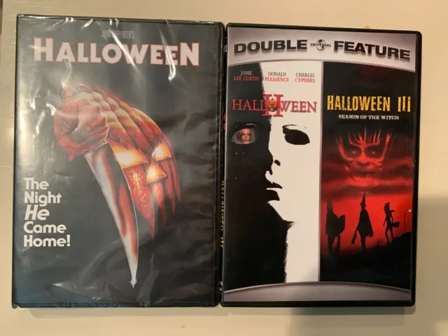 Halloween 1, 2, 3 DVD Lot Michael Myers John Carpenters Original Movies Set 1978