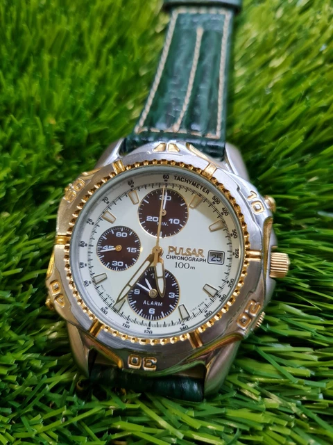 Pulsar Quartz Chronograph Reloj Pulsar Chronograph Vintage Rare
