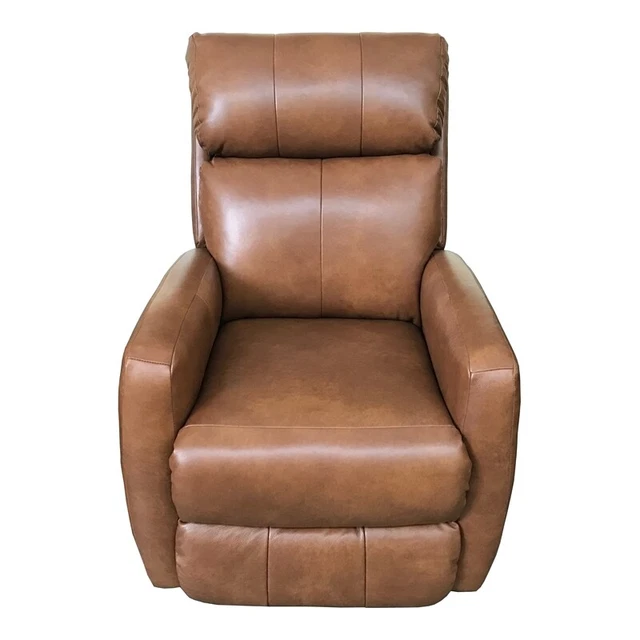 Southern Motion Primo Leather Power Headrest Rocker Recliner in Brown Southern Motion Primo Leather Power Headrest Rocker Recliner in Brown