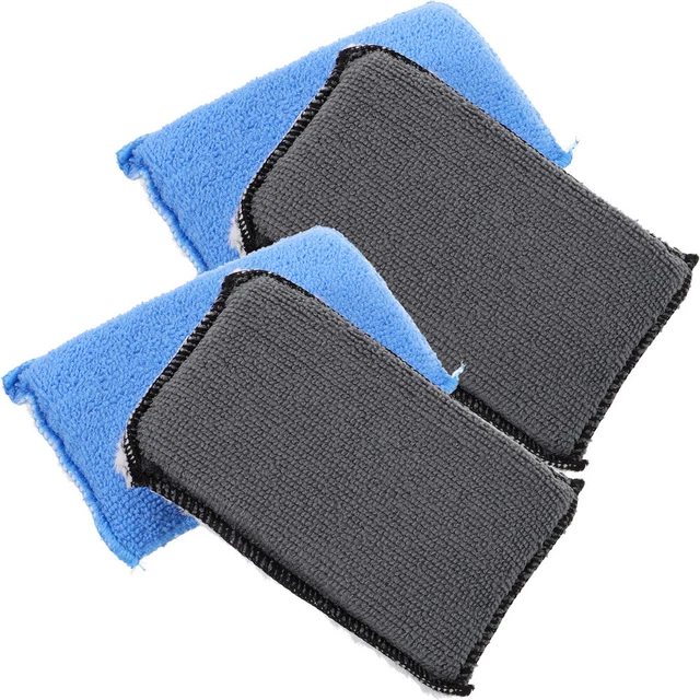 4 Pcs Window Washing Sponge Microfiber Applicator Pad Block