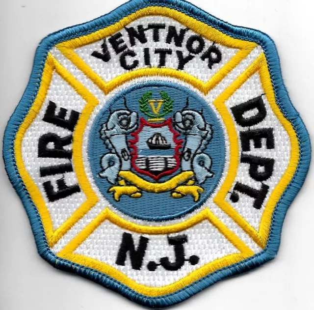 Fire Department Patch NEW JERSEY Ventor City US Feuerwehr Abzeichen mit Seal NJ