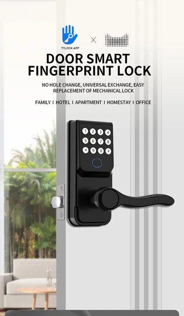 Portable Door Lock Keyless Fingerprint Code IC Card Mechanical Key App Lock Portable Door Lock Keyless Fingerprint Code IC Card Mechanical Key App Lock