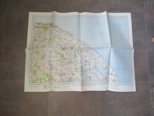 ORDNANCE SURVEY MAP, Second War Revision, 1940. Sheet 58, Cromer. EUR 8 ...