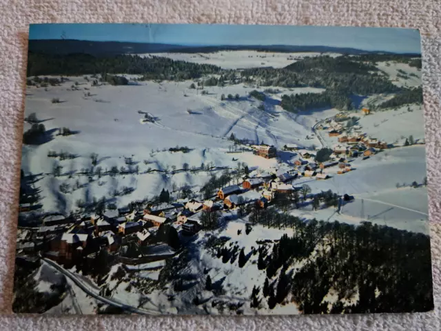 CPSM le village de JOUGNE vue aérienne en hiver dept-25