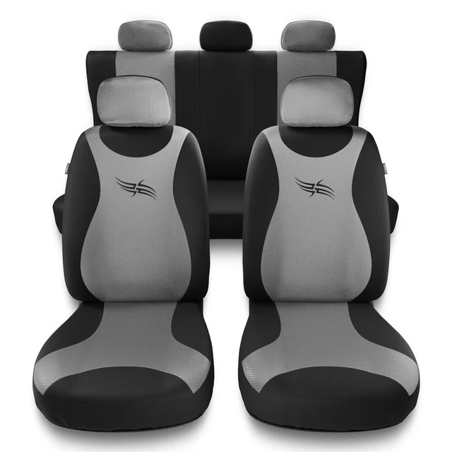 Housses De Sièges Universelles Pour Mercedes Vito W638, W639 (1996-2014) - Ensemble Complet Gris Velours - Neuf