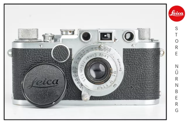 Leica IIc - BJ: 1951 + Leitz Elmar 1:3,5/5cm silbern - Leica Store Nürnberg