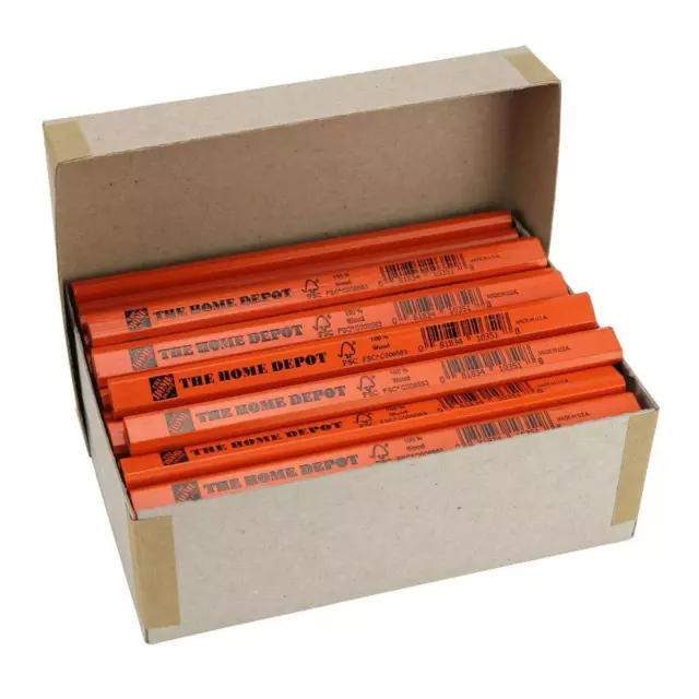 Carpenter Pencils Bulk Writing Marking Layout Tool Over-Sized Pens 72-Pack