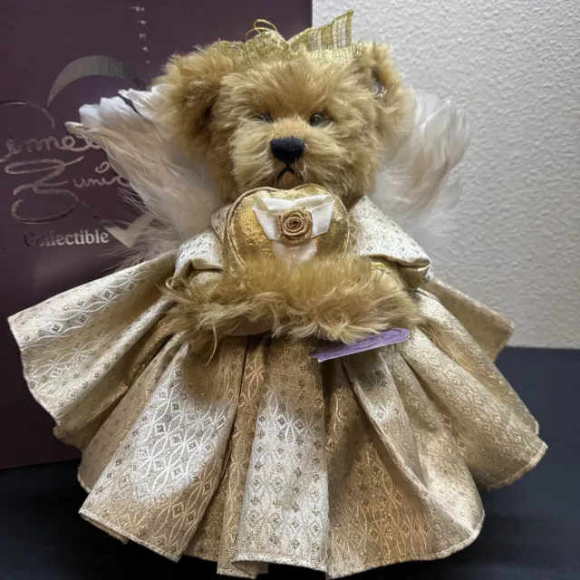 Annette Funicello Goldie 50th Golden Angel Bear 13” Pin Heart Box Collectible 3