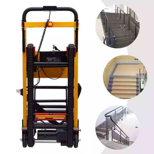 Electric Folding Stair Climbing Hand Truck Warehouse Dolly Cart 200kg/440lbs Max