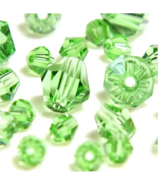 Perles cristal cz bicones en verre quartz de bohême 120 pcs - 4 mm de diamètre