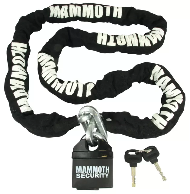 NEW HEAVY DUTY BIKE LOCK AND CHAIN MAMMOTH SECURITY LOCK 1.8M / 10mm THICK STEEL