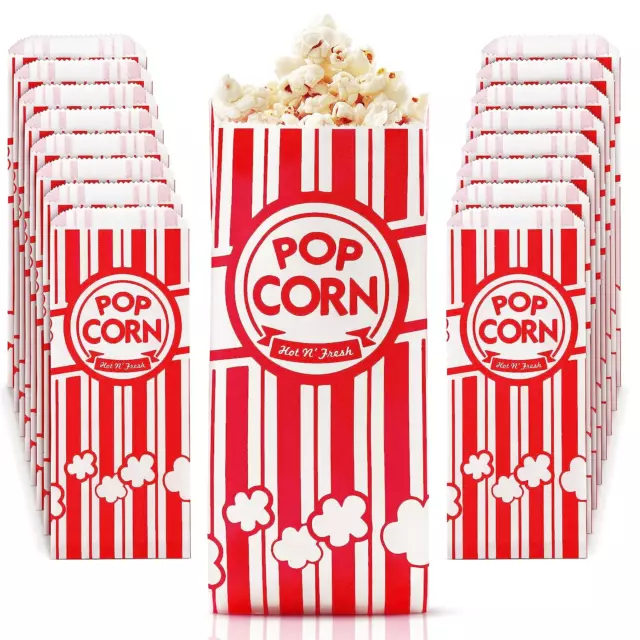 100-Pack 1 Oz Popcorn Bags Leakproof Bottom for Movie Night/Carnival/Party Snack
