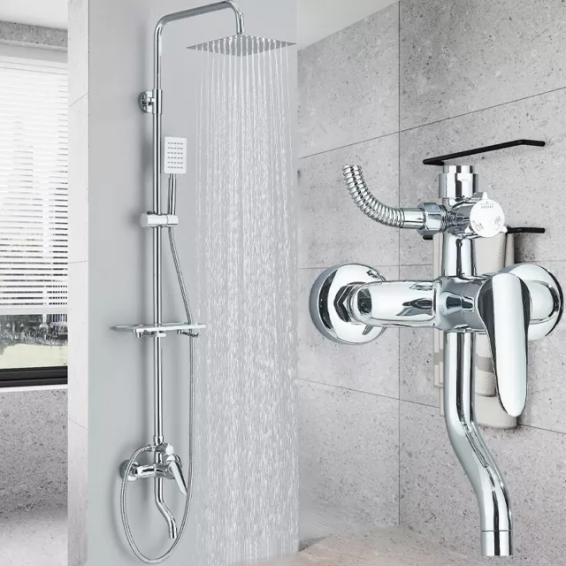 Duscharmatur Duschset Regendusche Duschsäule Mischbatterie Duschsystem Edelstahl