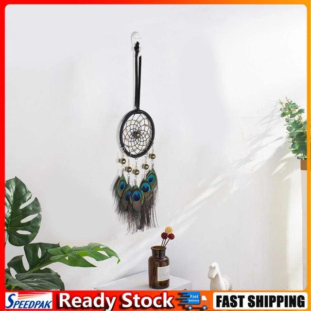 Peacock Feathers Dream Catcher Pendant Romantic Home Pendant for Girlfriend Gift