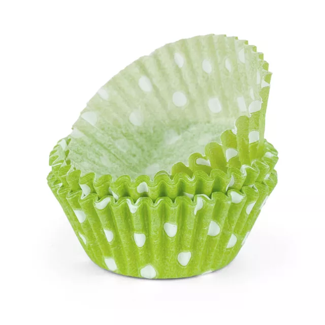 NEW Regency Polka Dot Mini Baking Cups Lime & White 40pce