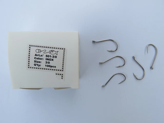Hameçons Mustad 7732 SS – 9/0, Lot De 3 Pour Pêche Gros Thons, Marlins