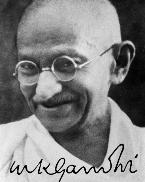 Repro-Autogramm - Mahatma Ghandi - 11,4 x 14,3cm