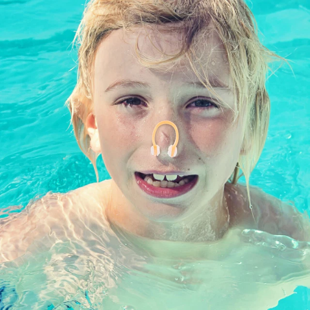 Pince-nez Silicone Natation 4 Pièces - Adultes Enfants Débutants, Anti-glisse