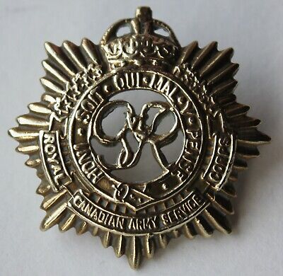 Canadian Army, WWII Era, Royal Canadian Army Service Corps Cap Badge. KC (O305)