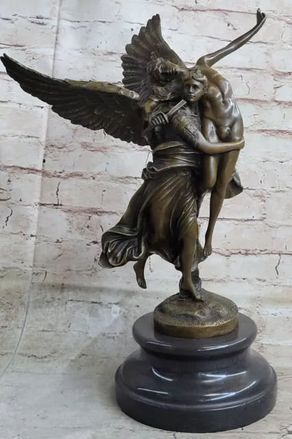 Bronze Statue NUDE Signed Gloria Victis By Mercie Sculpture Figurine Art NR