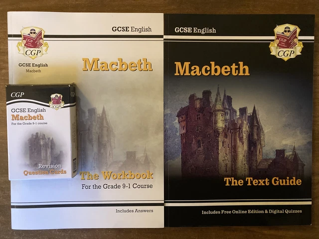 GCP GCSE English Macbeth Workbook, Text Guide & Q Cards bundle Grade 9 ...