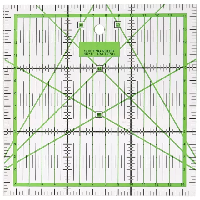4X (1 pieza de patchwork cuadrado regla para coser de lineal, color6547