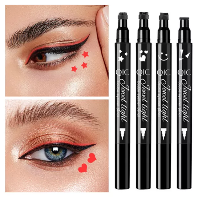 Estampe Eye-Liner Liquide Mate Lisse Yeux Maquillage Rouge Étoile Seal Beauté  *