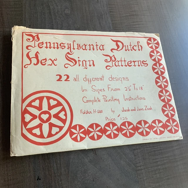 Patterns Pennsylvania Dutch Hex Sign 1964 ZOOK'S Stained Glass Quilting Painting