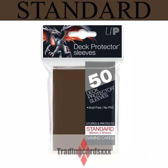 Ultra PRO - 50 Protèges Cartes STANDARD : Marron